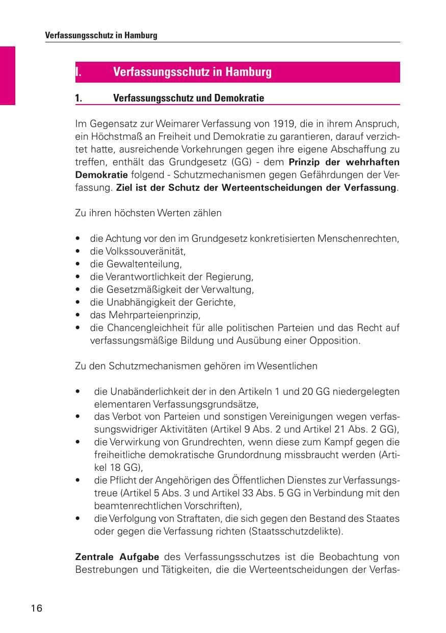 Seite 17 des Verfassungsschutzbericht 2011 Hamburg