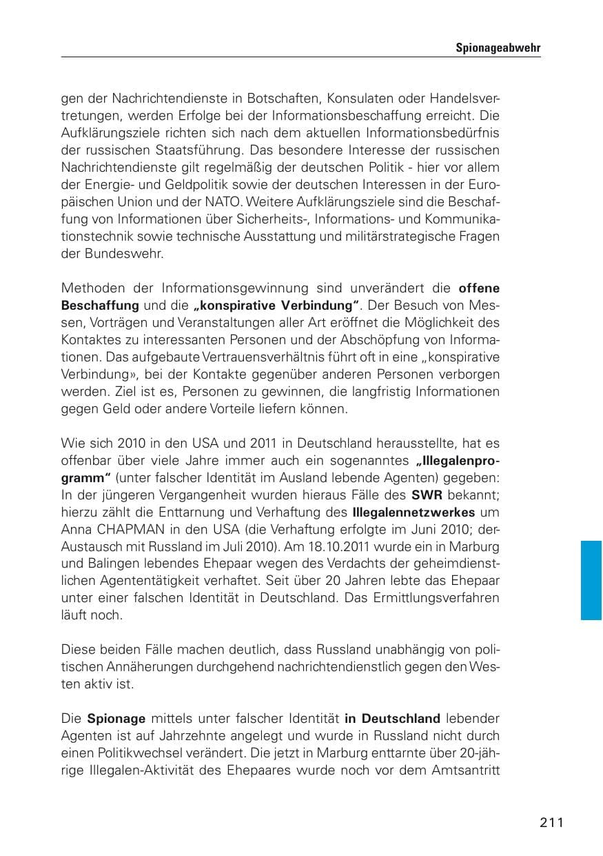 Seite 212 des Verfassungsschutzbericht 2011 Hamburg
