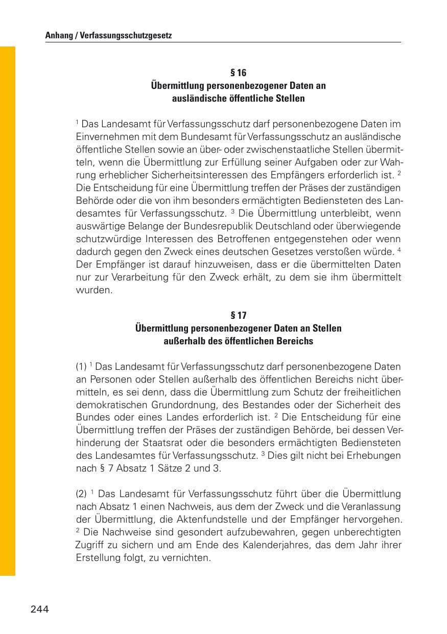 Seite 245 des Verfassungsschutzbericht 2011 Hamburg