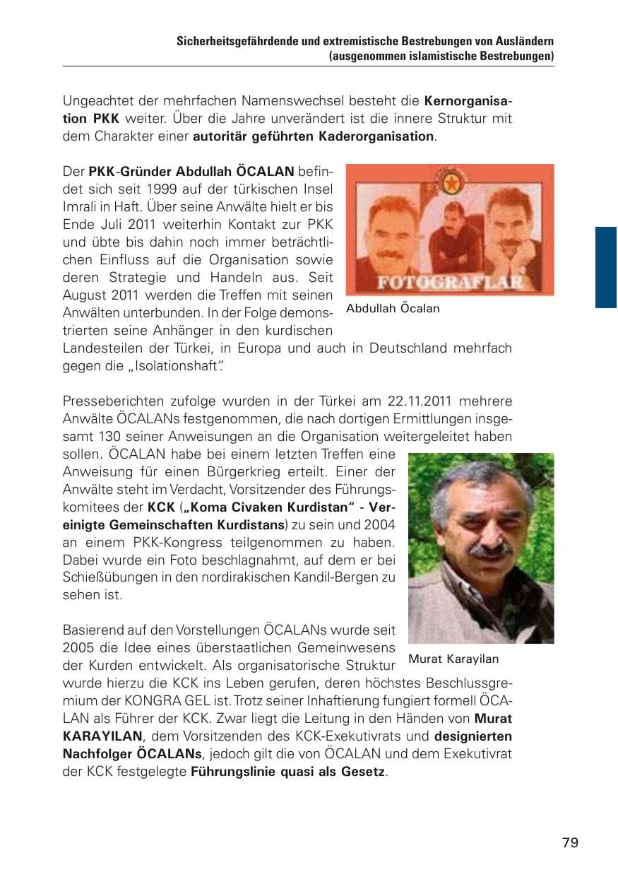Seite 80 des Verfassungsschutzbericht 2011 Hamburg