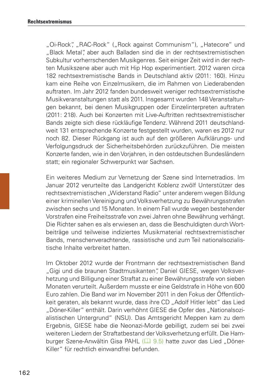 Seite 163 des Verfassungsschutzbericht 2012 Hamburg