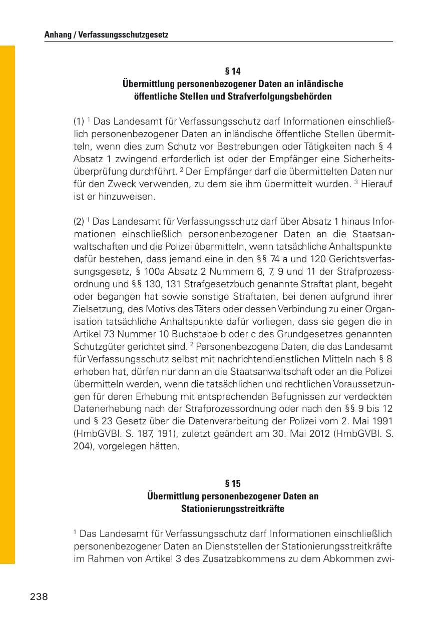 Seite 239 des Verfassungsschutzbericht 2012 Hamburg
