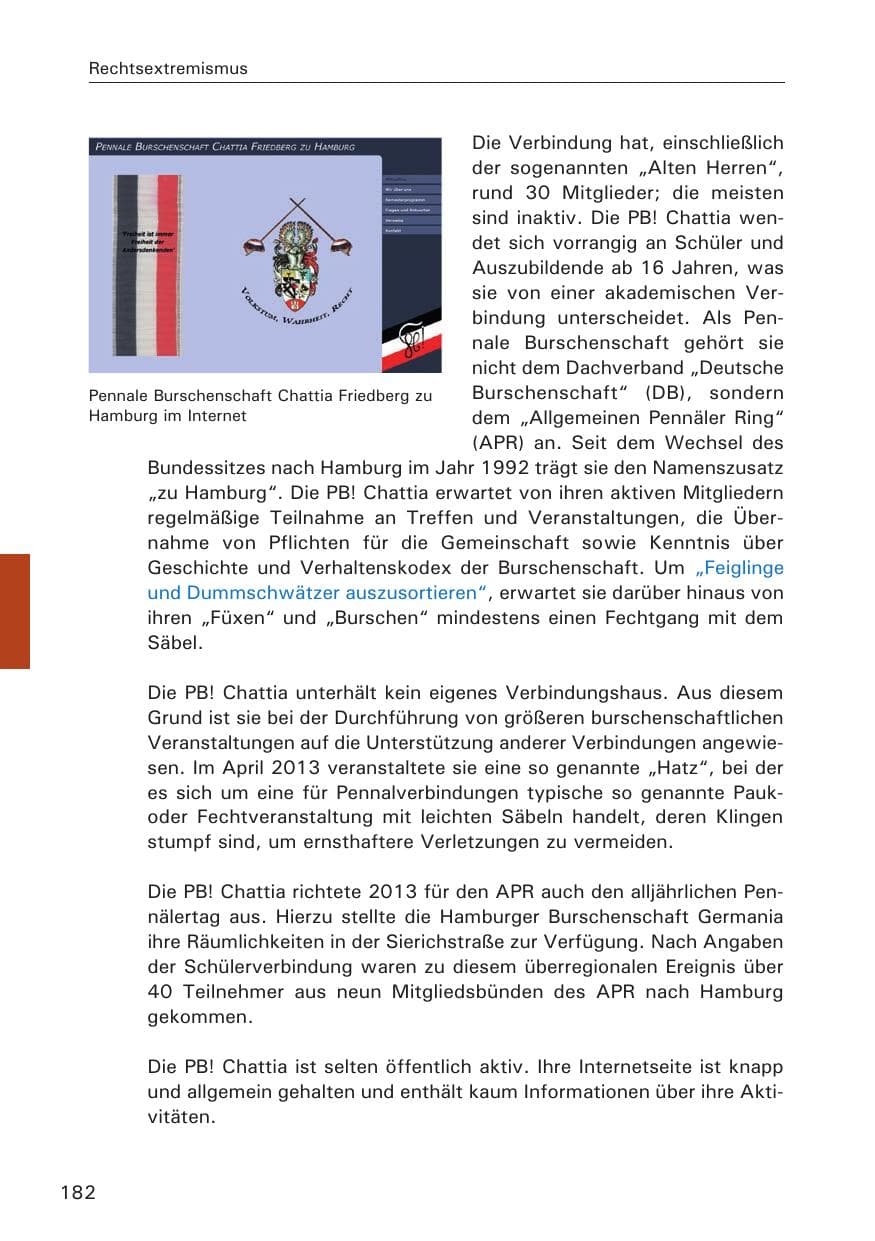 Seite 183 des Verfassungsschutzbericht 2013 Hamburg