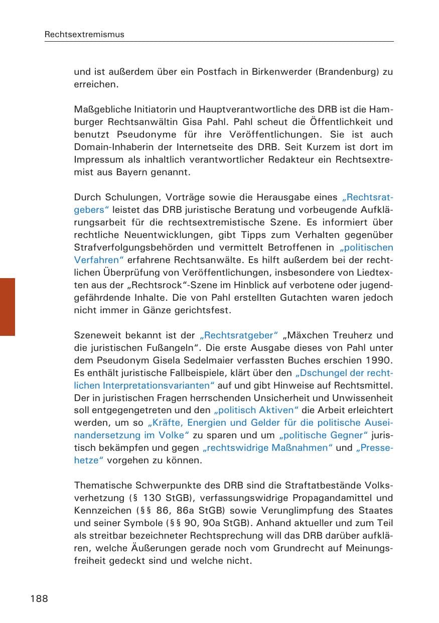 Seite 189 des Verfassungsschutzbericht 2013 Hamburg