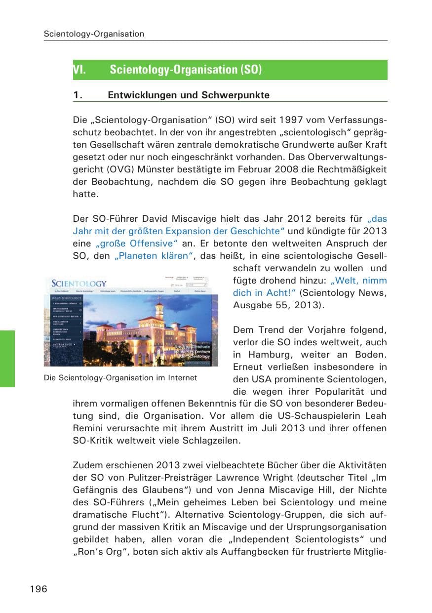Seite 197 des Verfassungsschutzbericht 2013 Hamburg