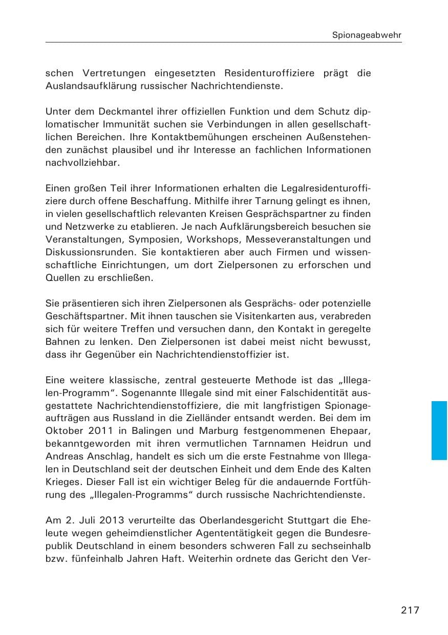 Seite 218 des Verfassungsschutzbericht 2013 Hamburg