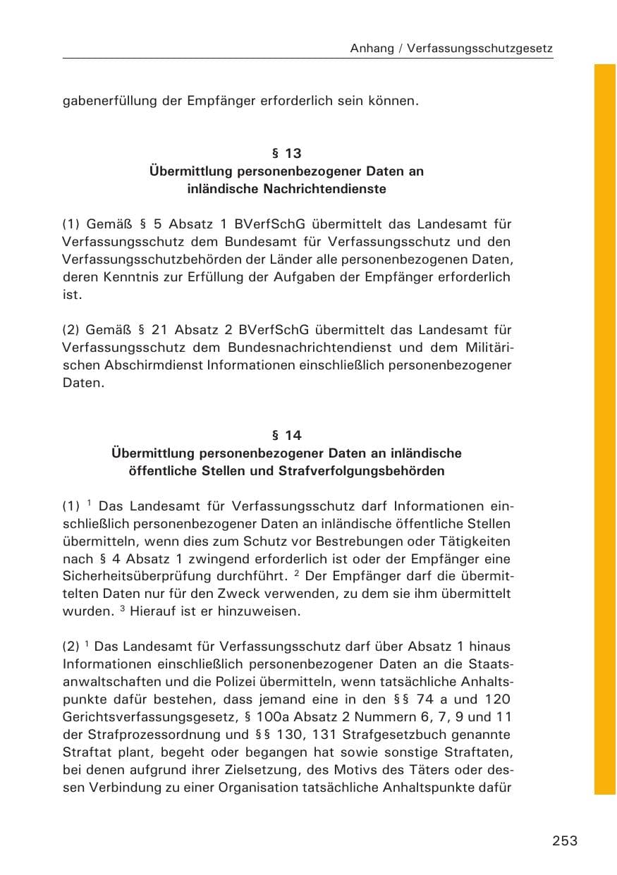 Seite 254 des Verfassungsschutzbericht 2013 Hamburg