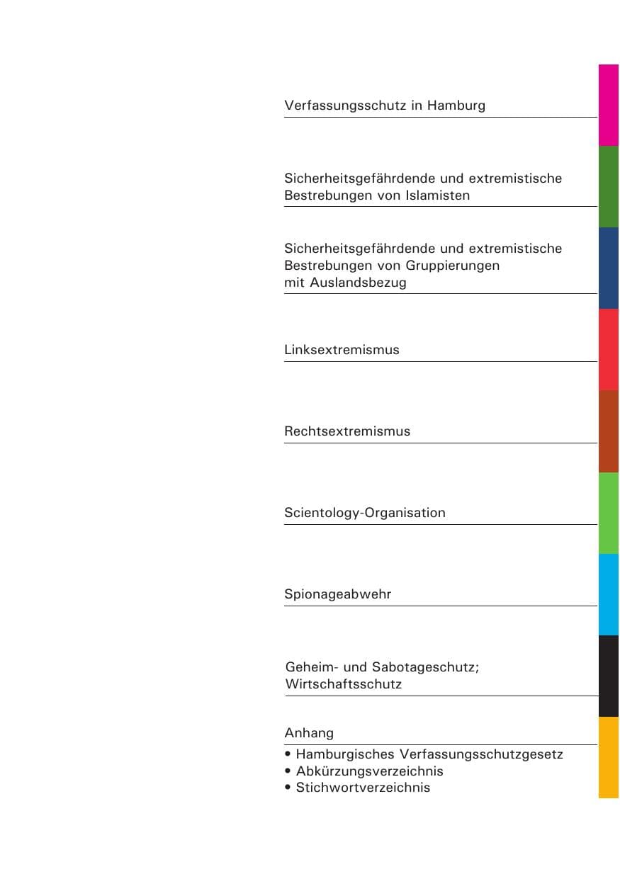 Seite 10 des Verfassungsschutzbericht 2013 Hamburg