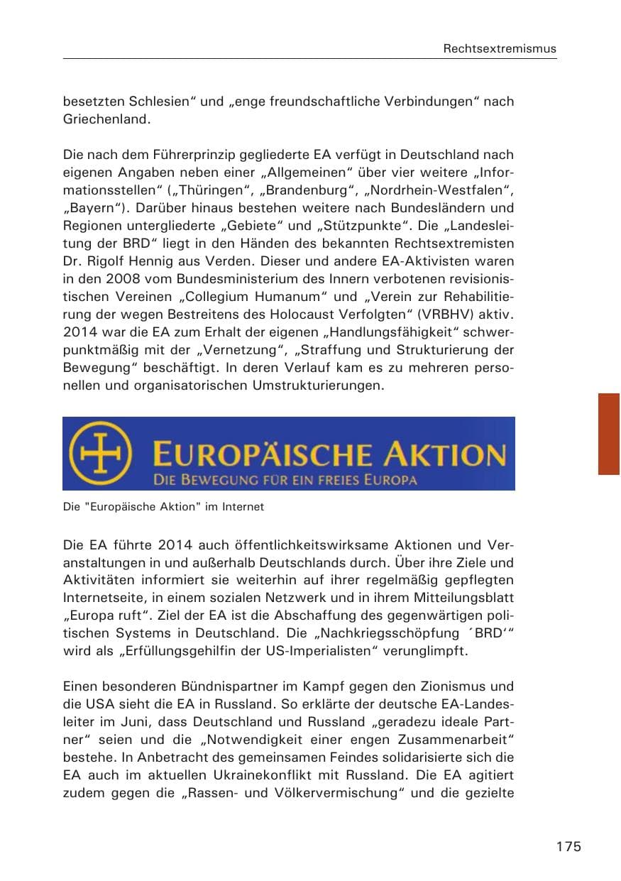 Seite 175 des Verfassungsschutzbericht 2014 Hamburg