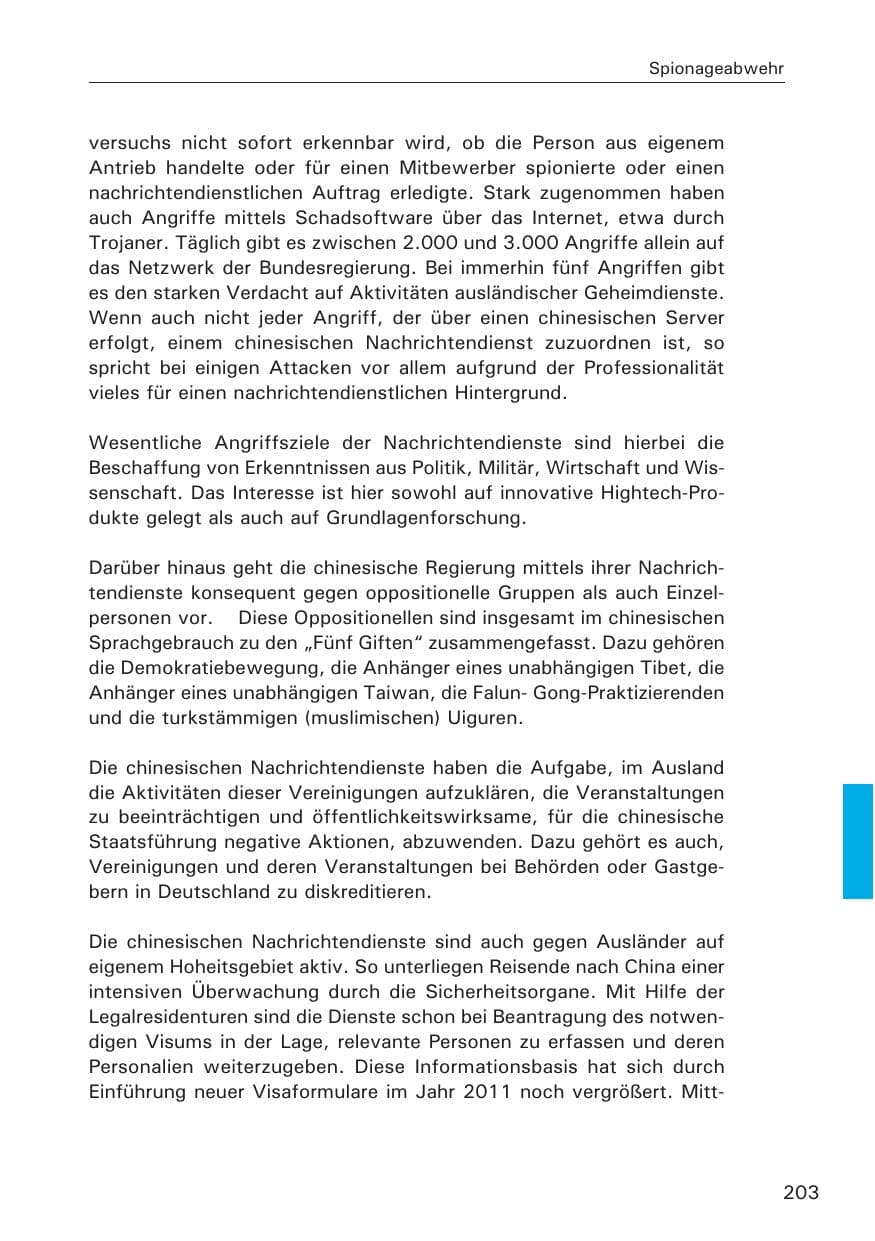Seite 203 des Verfassungsschutzbericht 2014 Hamburg