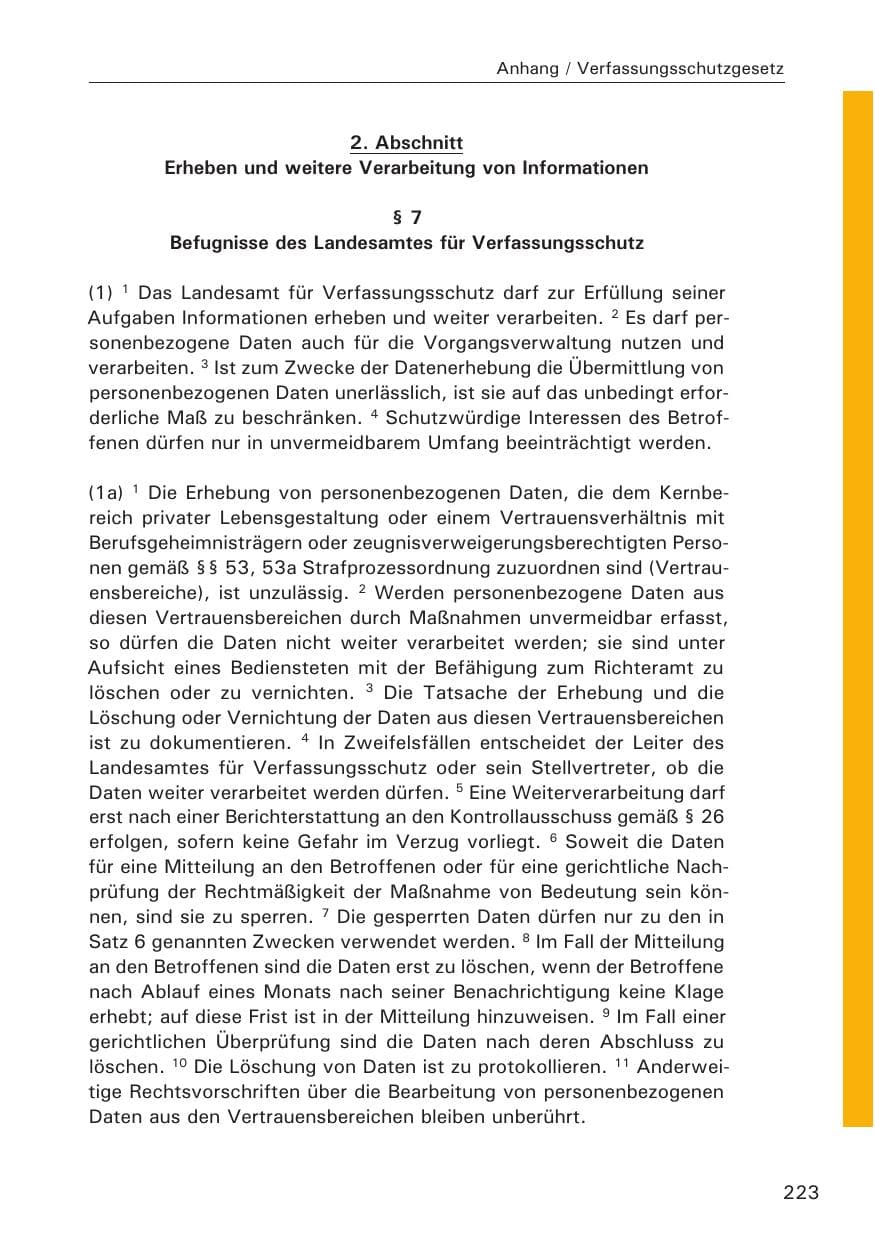 Seite 223 des Verfassungsschutzbericht 2014 Hamburg
