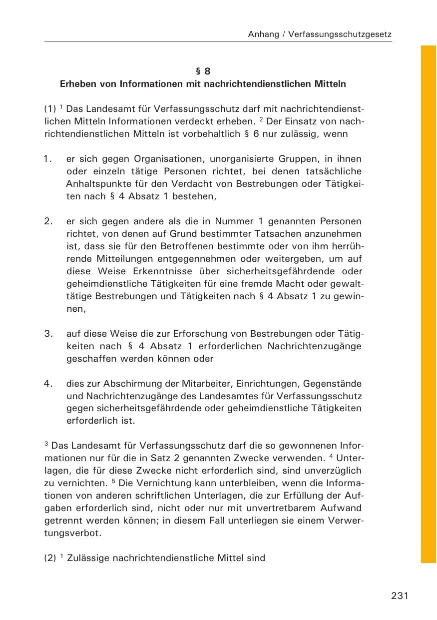 Seite 231 des Verfassungsschutzbericht 2014 Hamburg