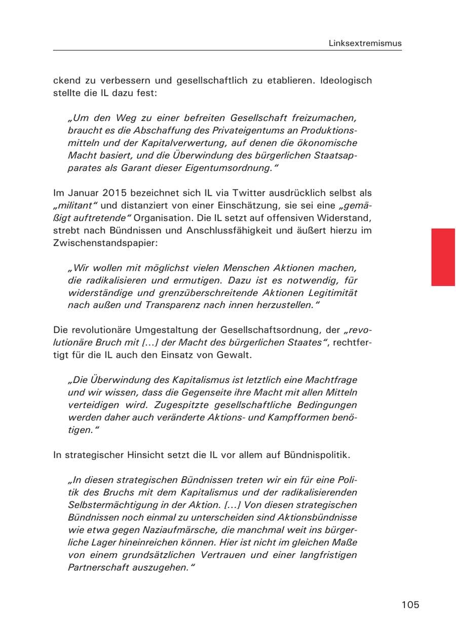 Seite 106 des Verfassungsschutzbericht 2015 Hamburg