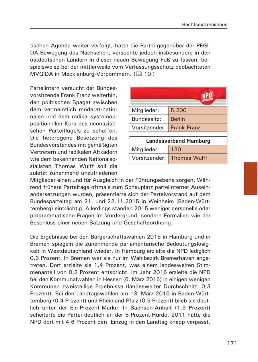 Seite 172 des Verfassungsschutzbericht 2015 Hamburg