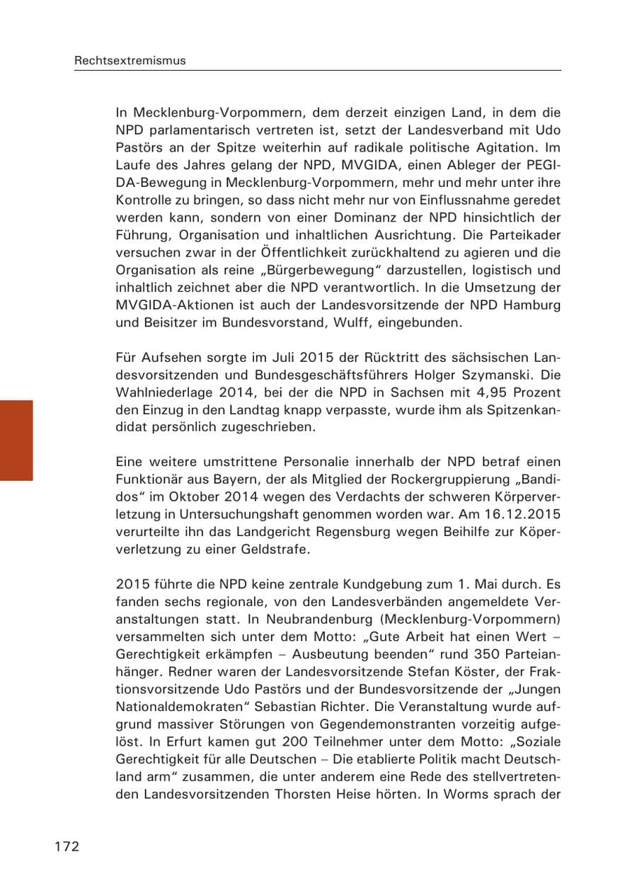 Seite 173 des Verfassungsschutzbericht 2015 Hamburg