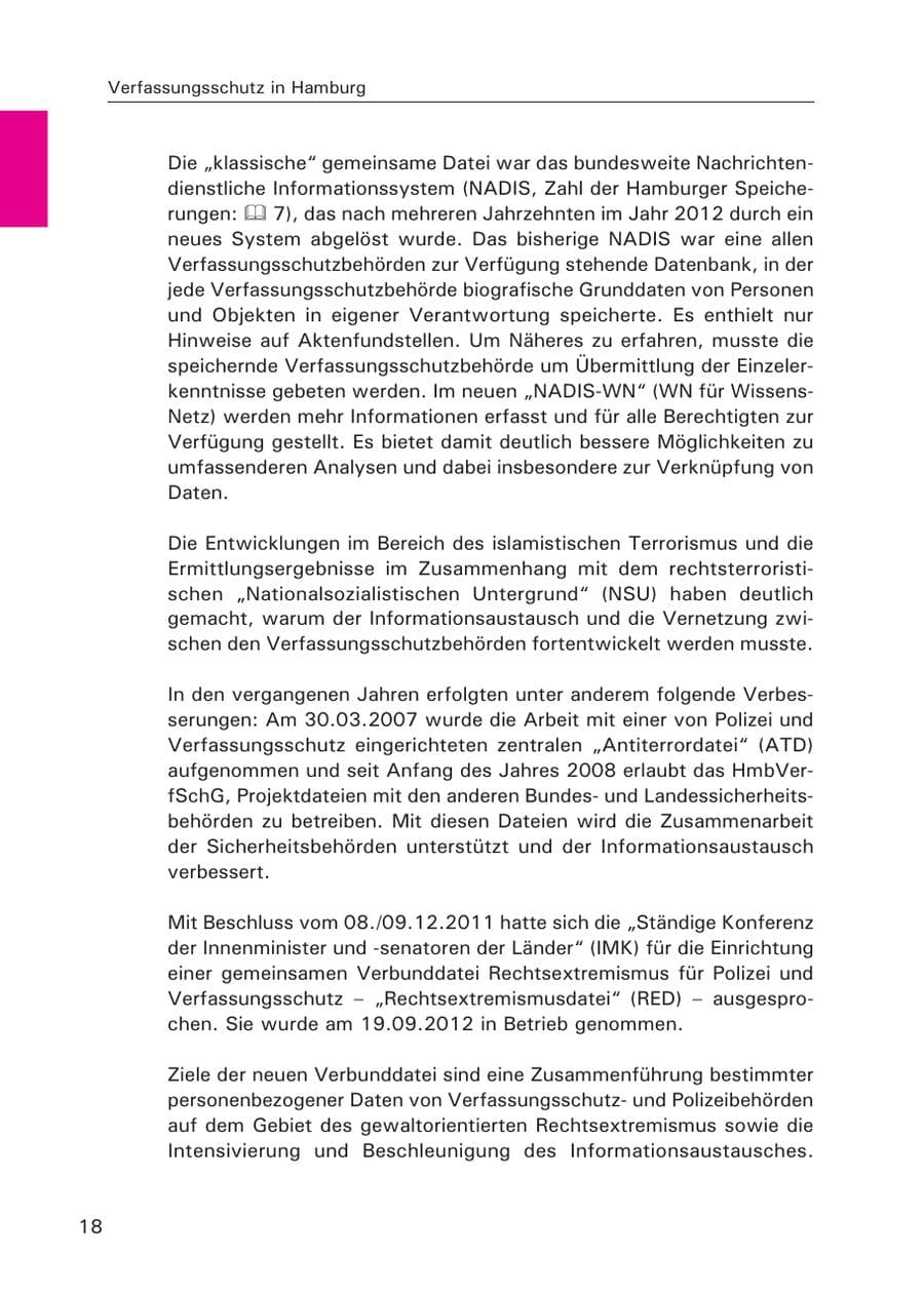 Seite 19 des Verfassungsschutzbericht 2015 Hamburg