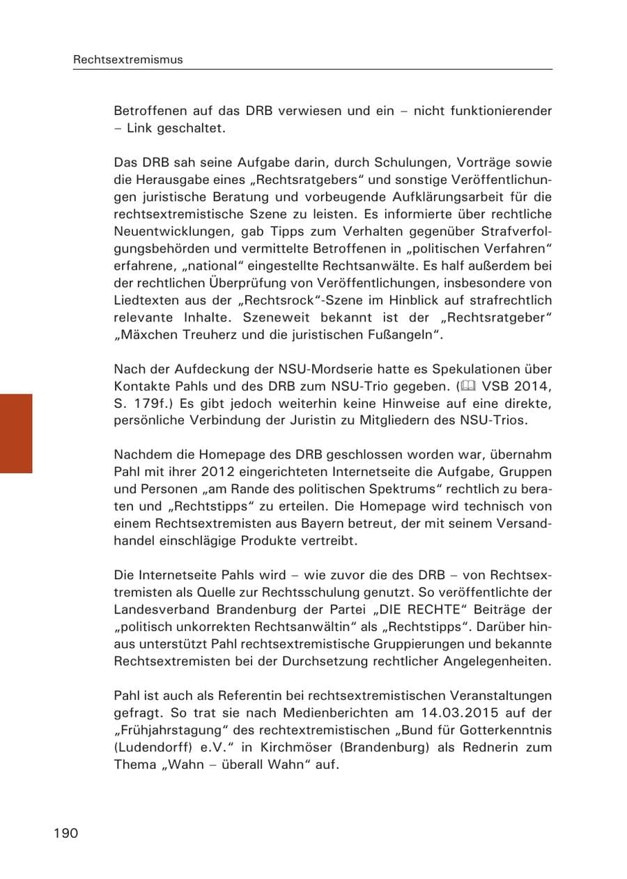 Seite 191 des Verfassungsschutzbericht 2015 Hamburg
