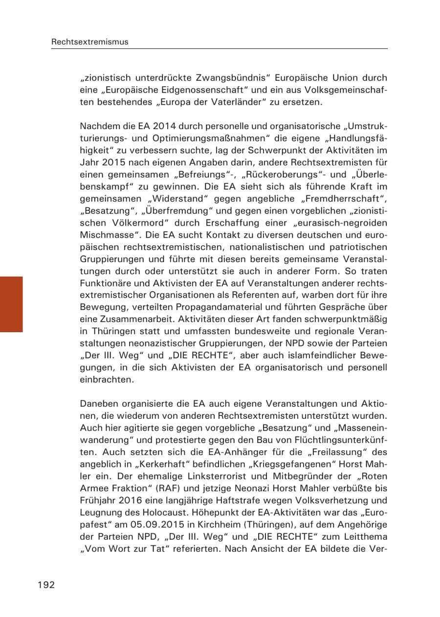 Seite 193 des Verfassungsschutzbericht 2015 Hamburg