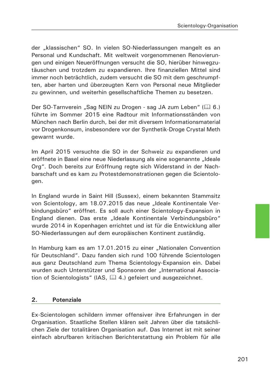Seite 202 des Verfassungsschutzbericht 2015 Hamburg