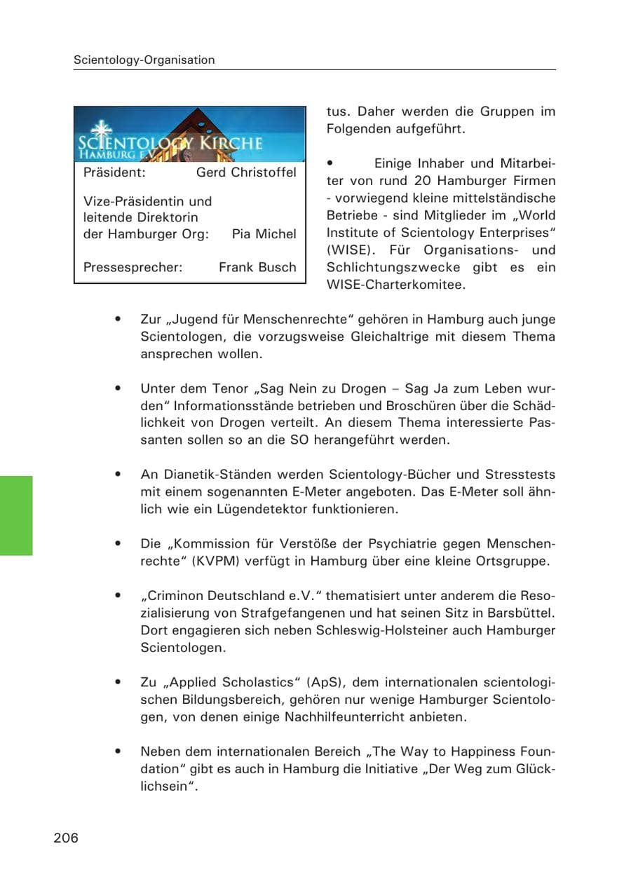 Seite 207 des Verfassungsschutzbericht 2015 Hamburg