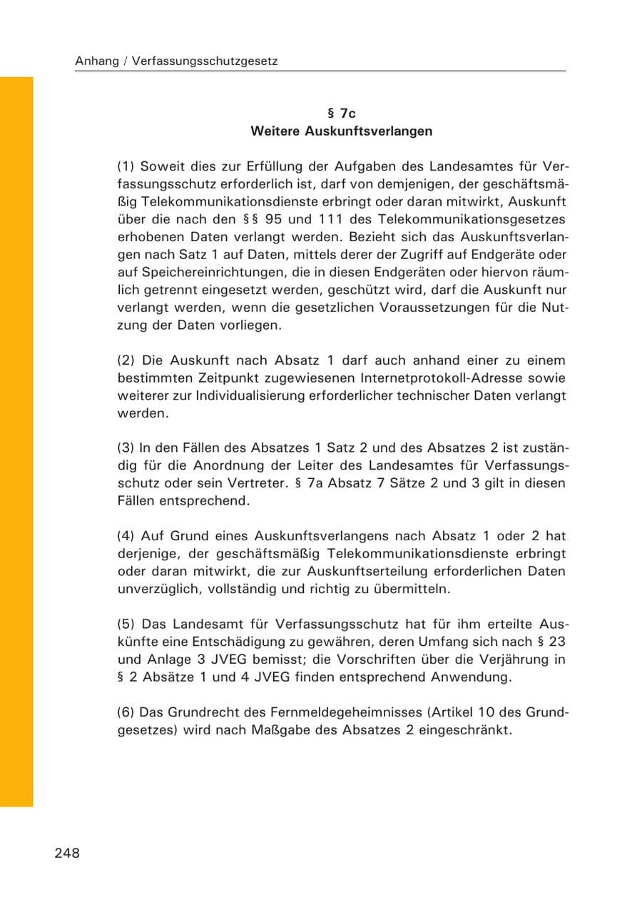 Seite 249 des Verfassungsschutzbericht 2015 Hamburg