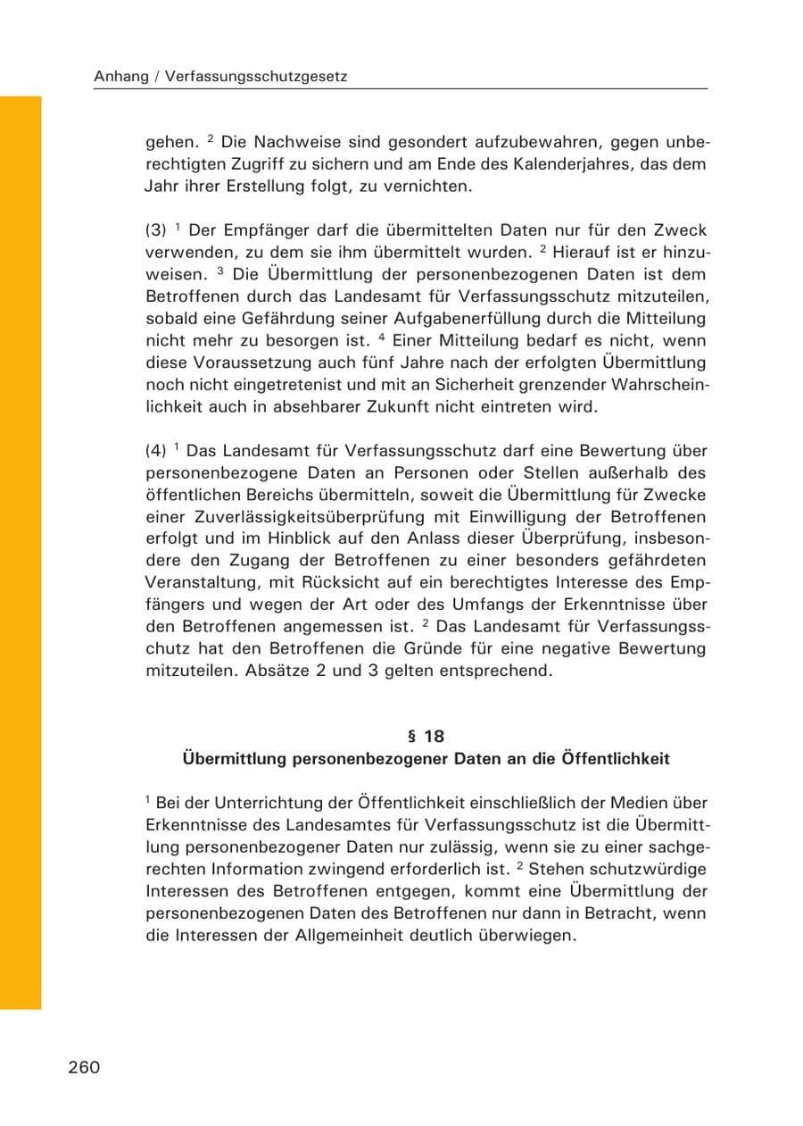Seite 261 des Verfassungsschutzbericht 2015 Hamburg