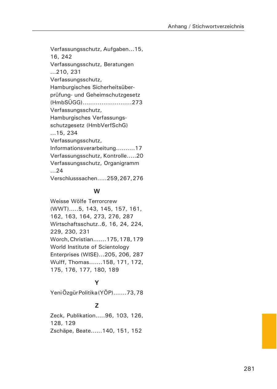 Seite 282 des Verfassungsschutzbericht 2015 Hamburg