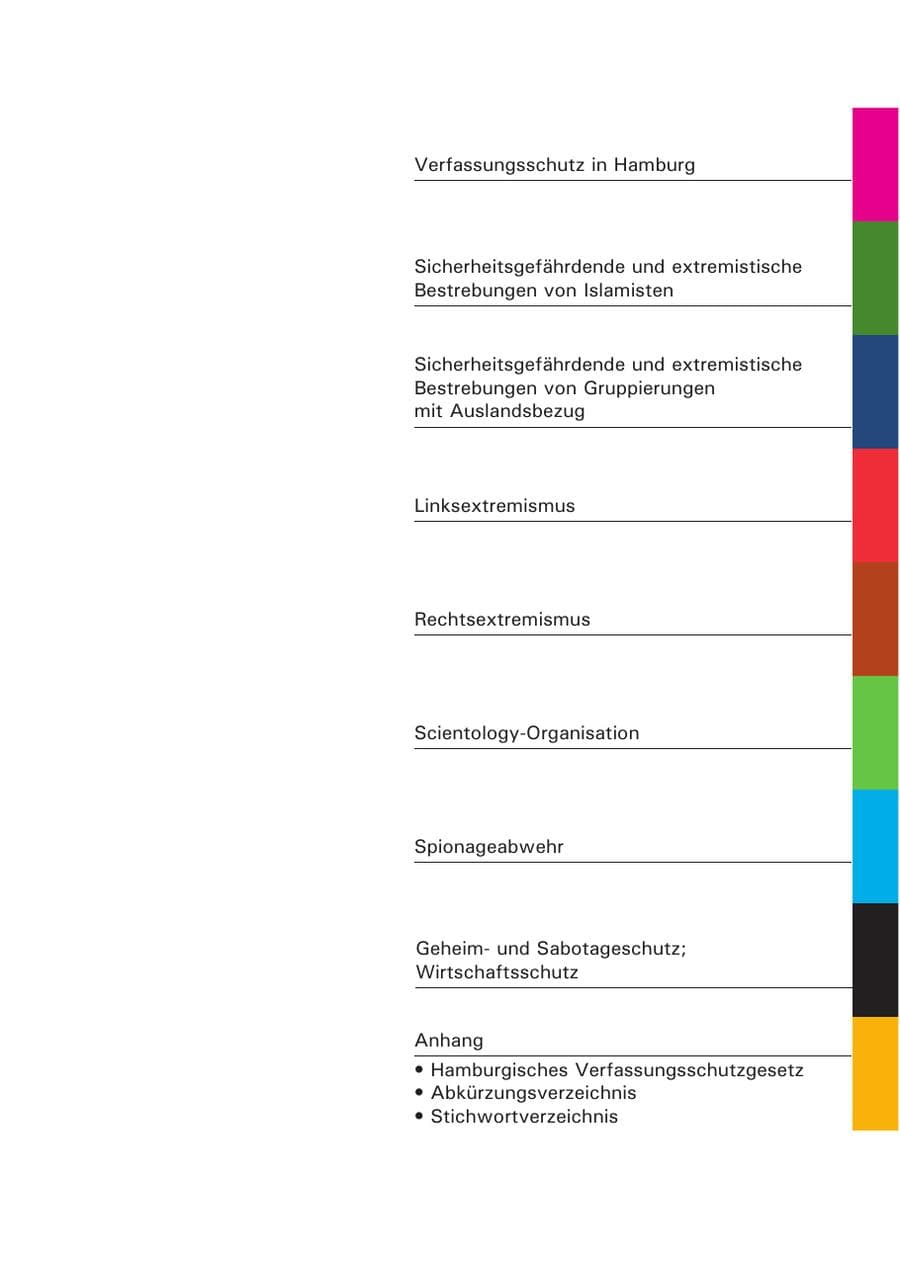 Seite 8 des Verfassungsschutzbericht 2015 Hamburg