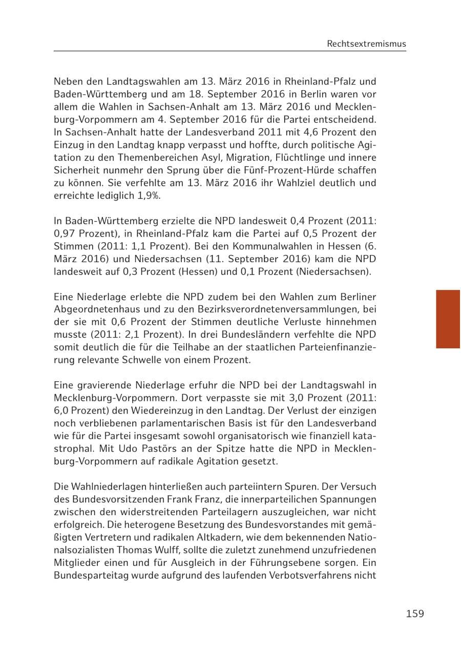Seite 159 des Verfassungsschutzbericht 2016 Hamburg