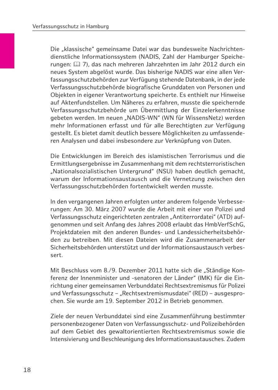 Seite 19 des Verfassungsschutzbericht 2016 Hamburg