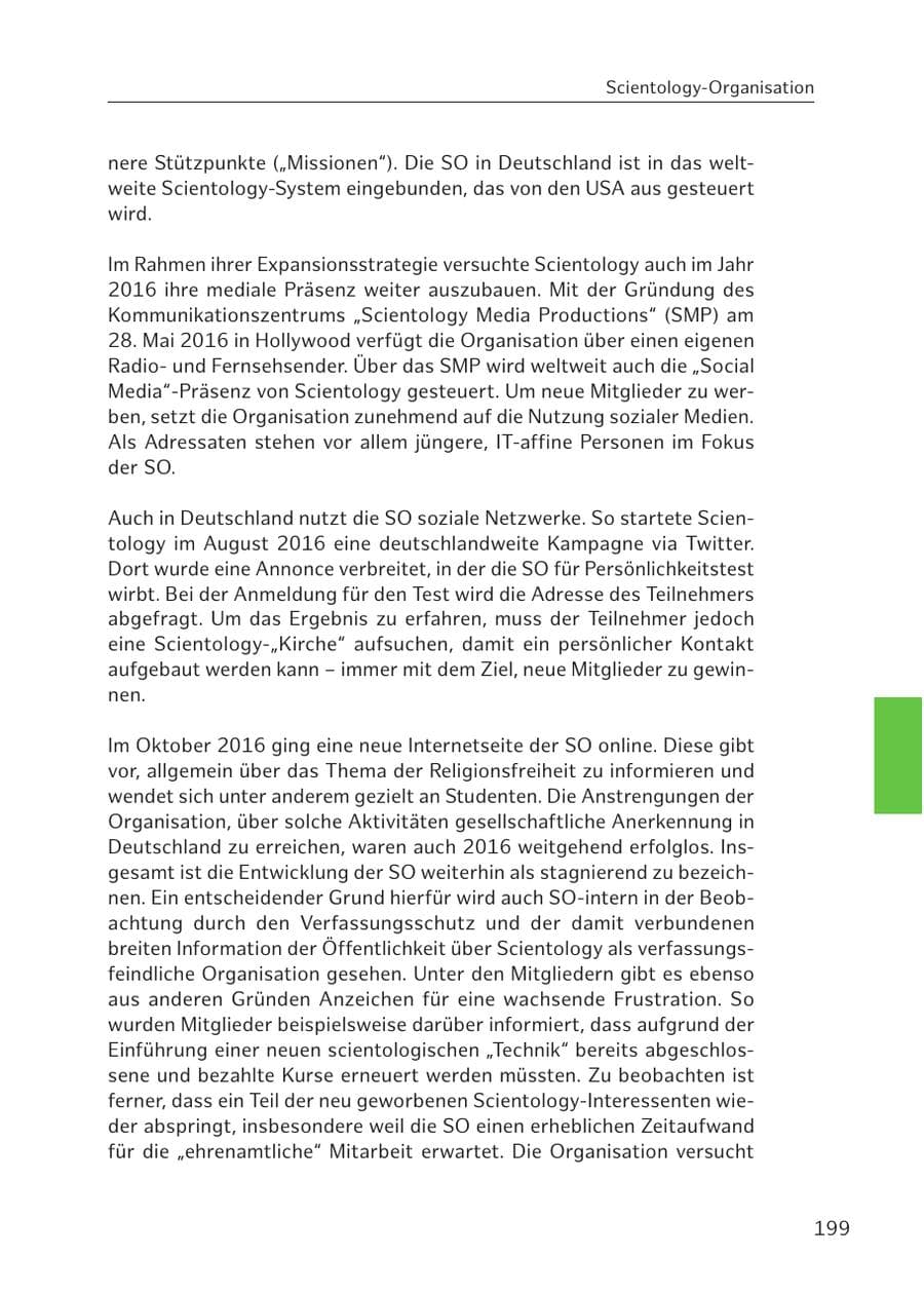 Seite 198 des Verfassungsschutzbericht 2016 Hamburg