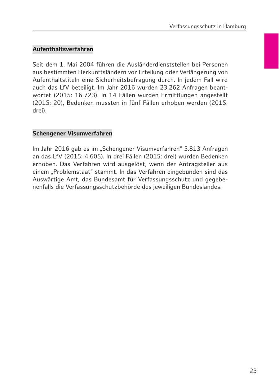 Seite 24 des Verfassungsschutzbericht 2016 Hamburg