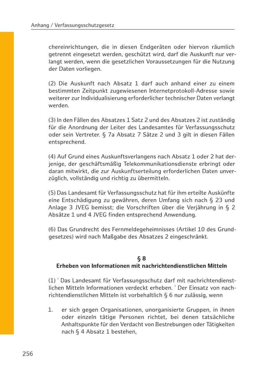 Seite 254 des Verfassungsschutzbericht 2016 Hamburg