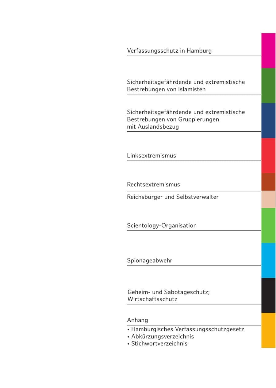 Seite 8 des Verfassungsschutzbericht 2016 Hamburg