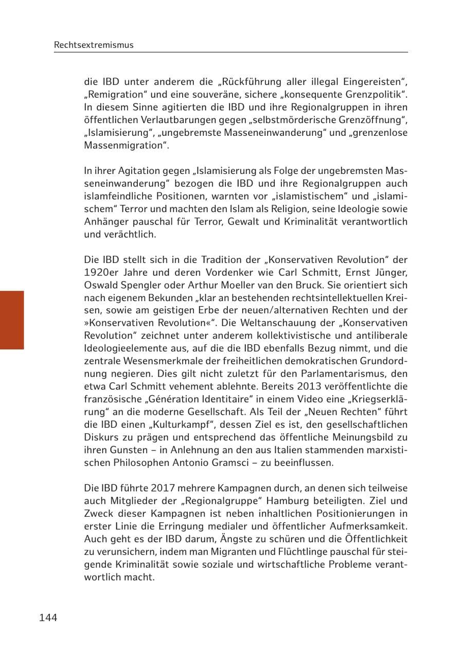 Seite 143 des Verfassungsschutzbericht 2017 Hamburg
