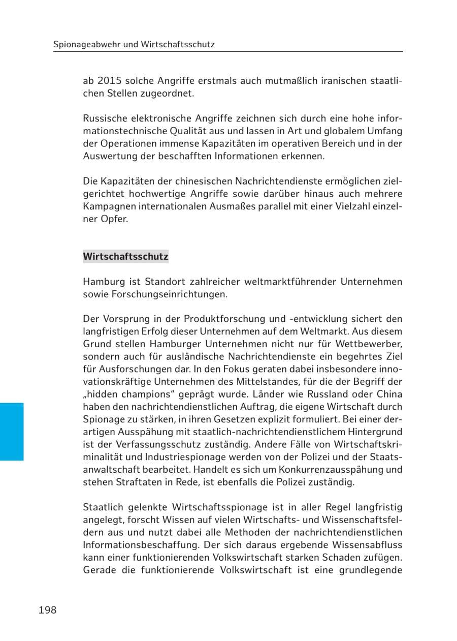 Seite 196 des Verfassungsschutzbericht 2017 Hamburg