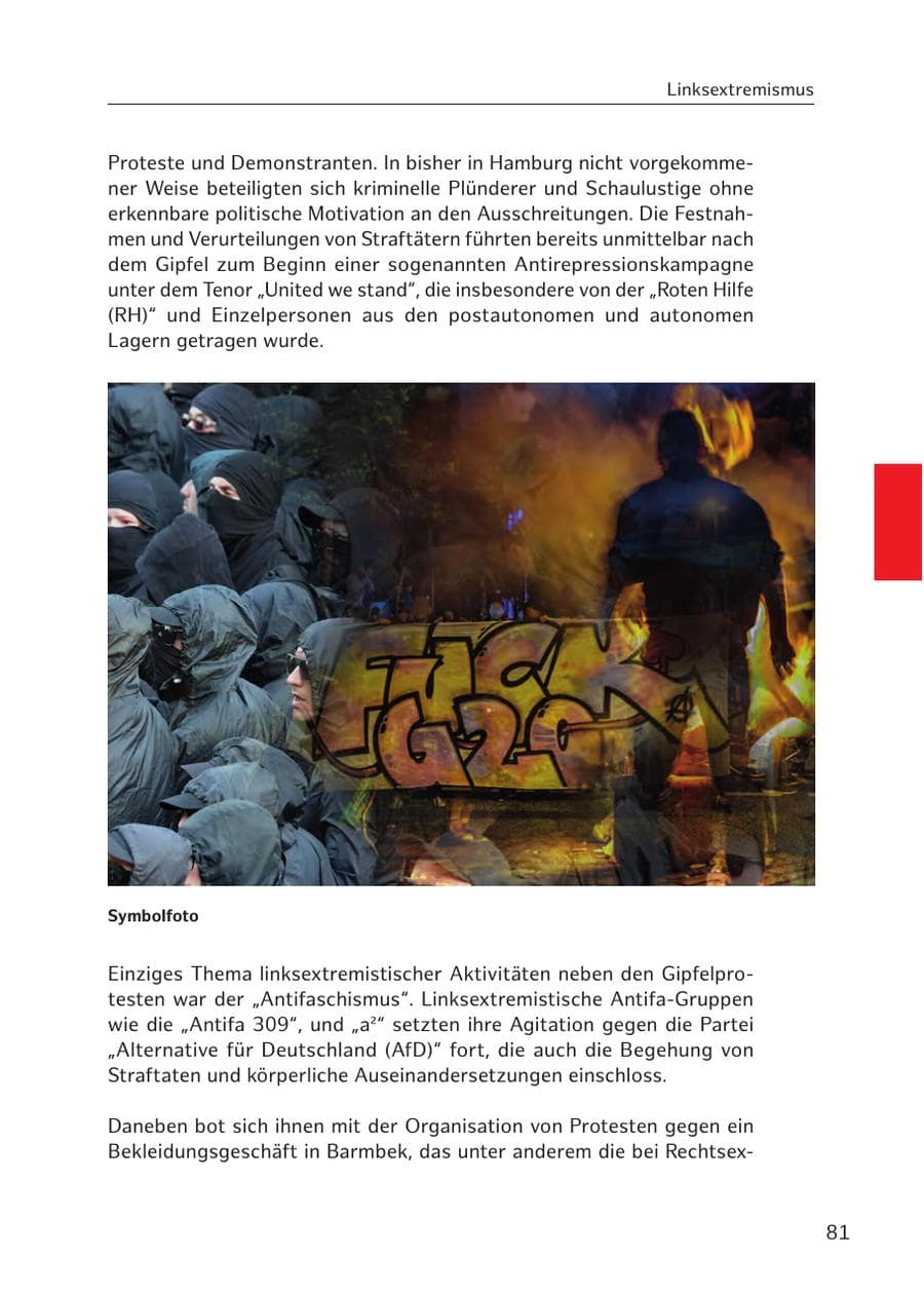 Seite 80 des Verfassungsschutzbericht 2017 Hamburg