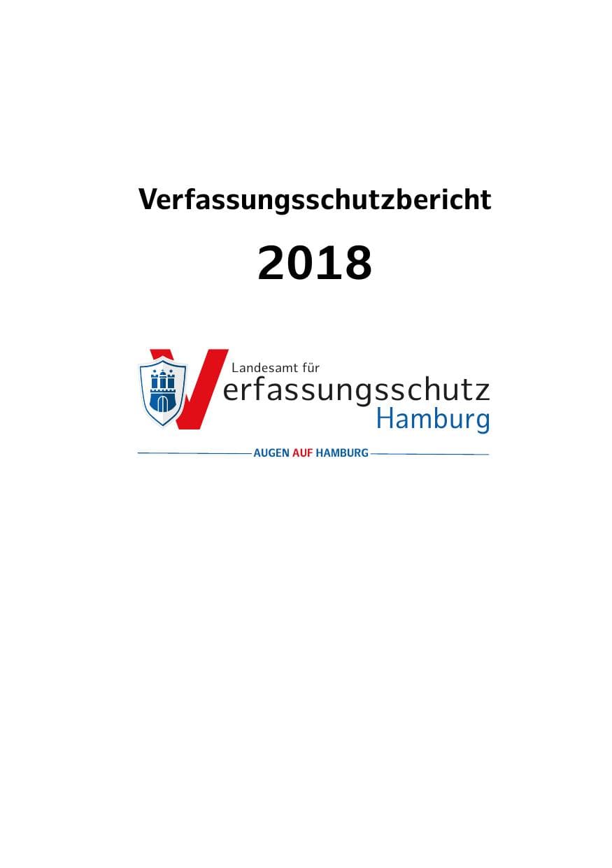Seite 2 des Verfassungsschutzbericht 2018 Hamburg