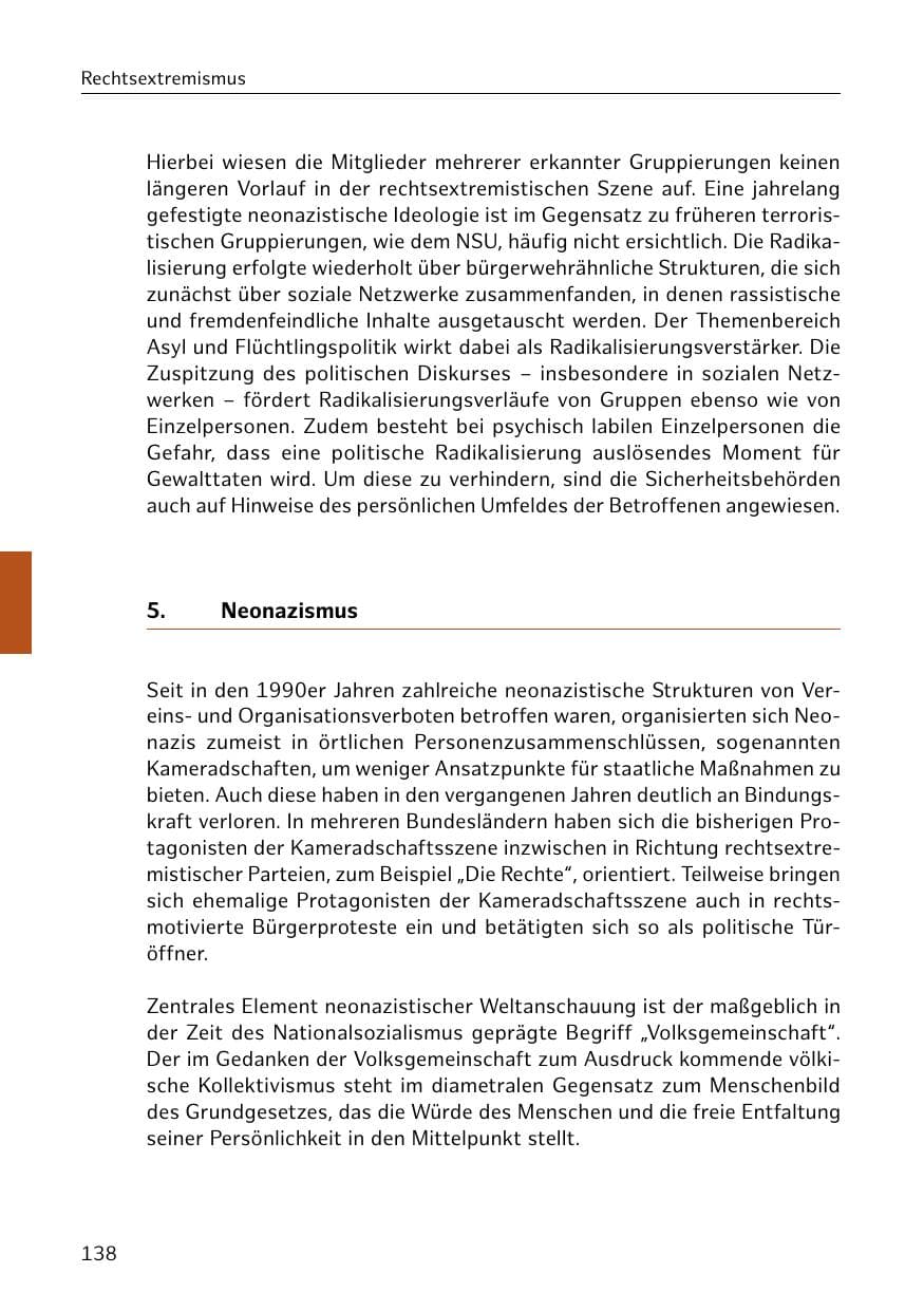 Seite 139 des Verfassungsschutzbericht 2018 Hamburg