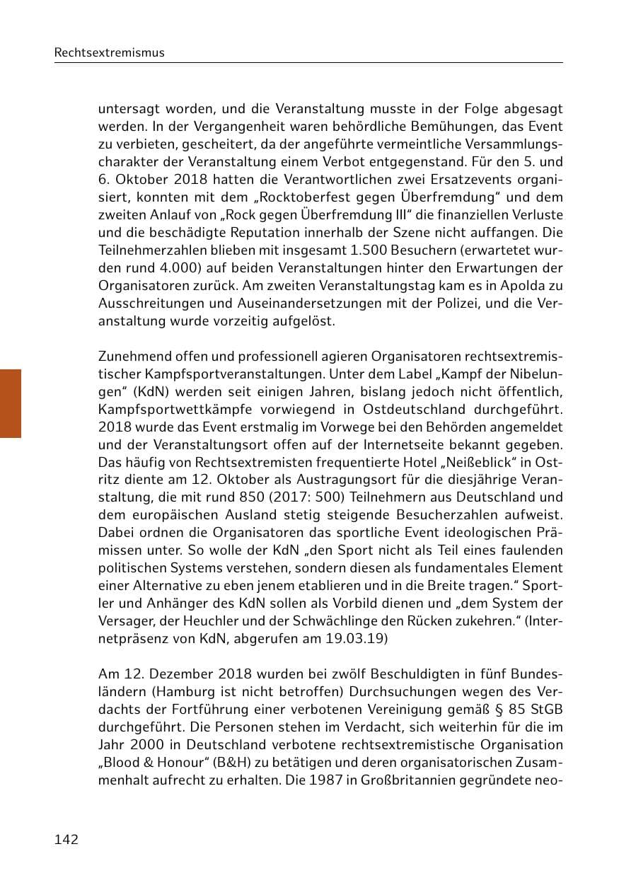 Seite 143 des Verfassungsschutzbericht 2018 Hamburg