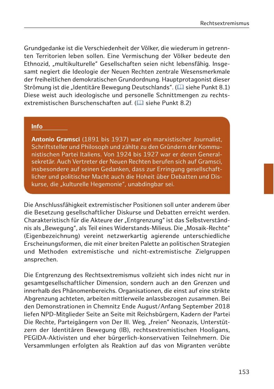 Seite 154 des Verfassungsschutzbericht 2018 Hamburg