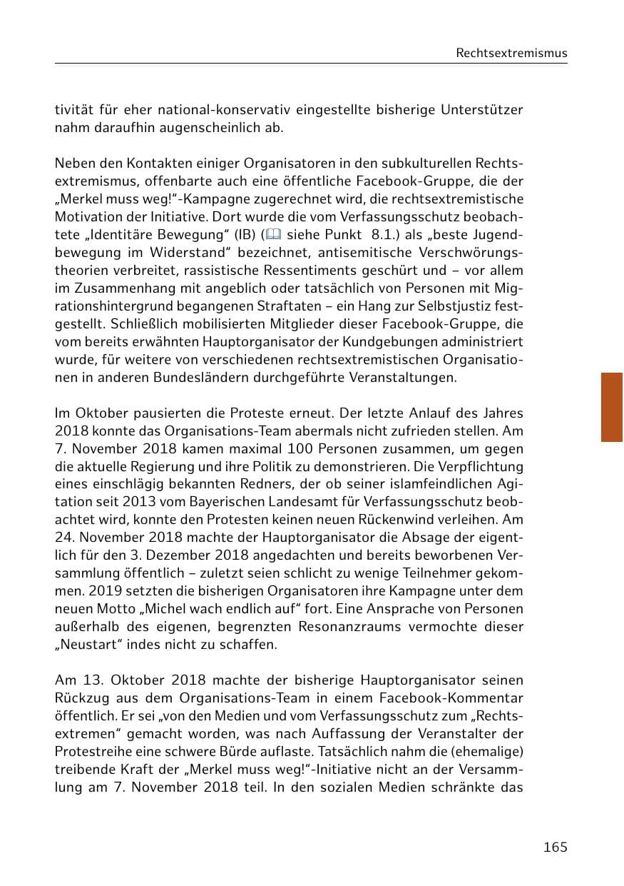 Seite 166 des Verfassungsschutzbericht 2018 Hamburg