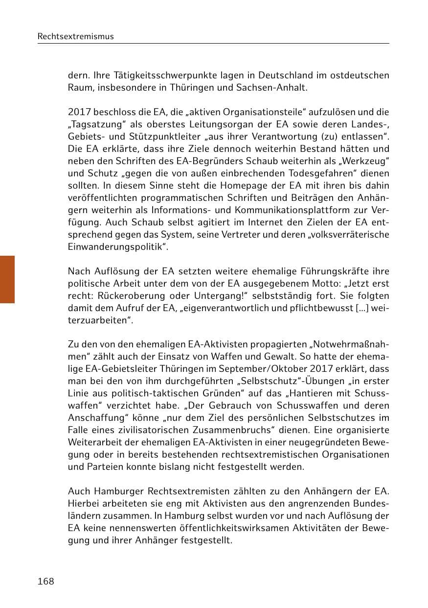 Seite 169 des Verfassungsschutzbericht 2018 Hamburg