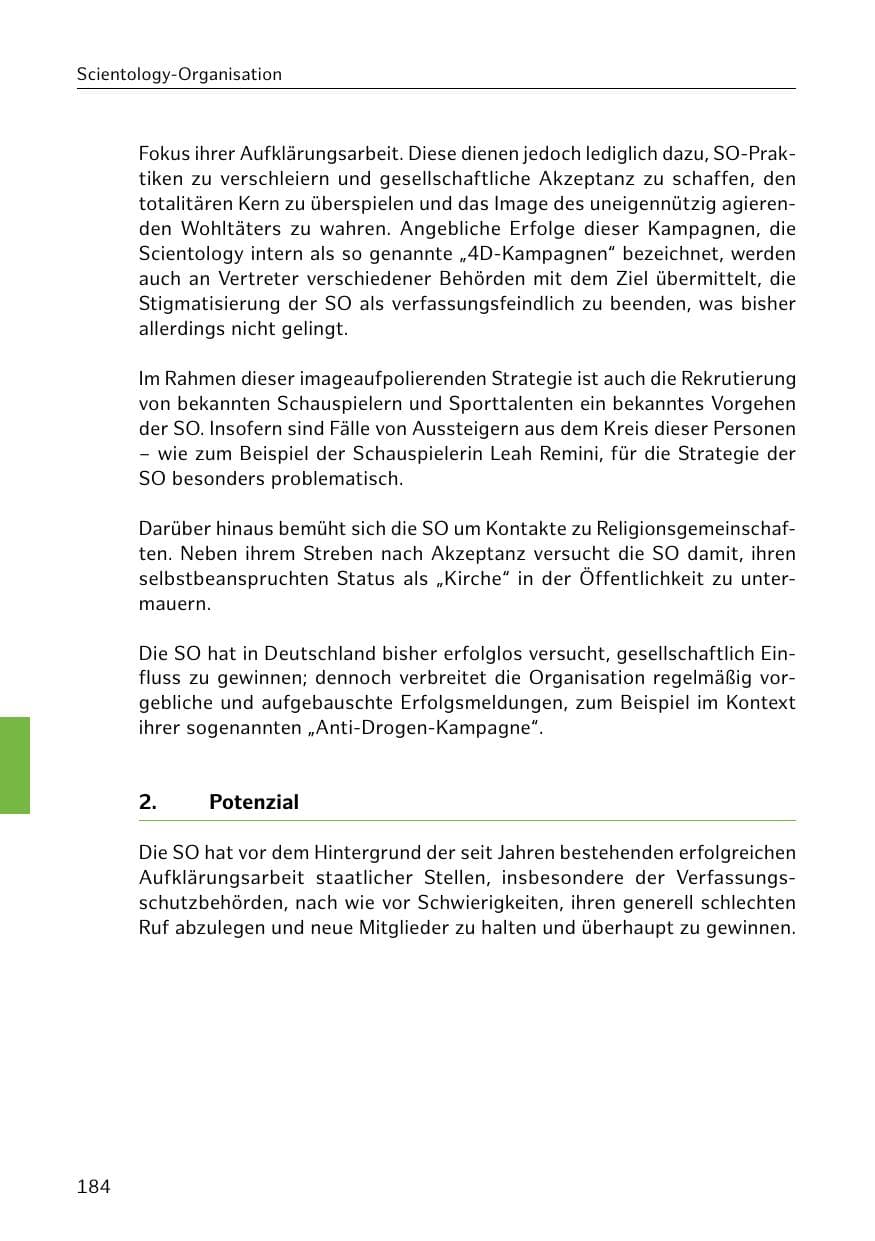 Seite 185 des Verfassungsschutzbericht 2018 Hamburg