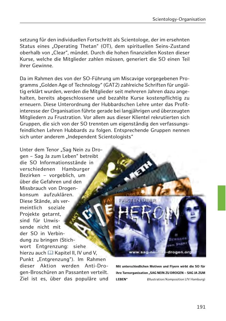 Seite 192 des Verfassungsschutzbericht 2018 Hamburg