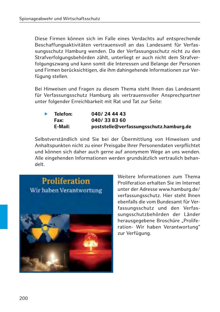 Seite 201 des Verfassungsschutzbericht 2018 Hamburg