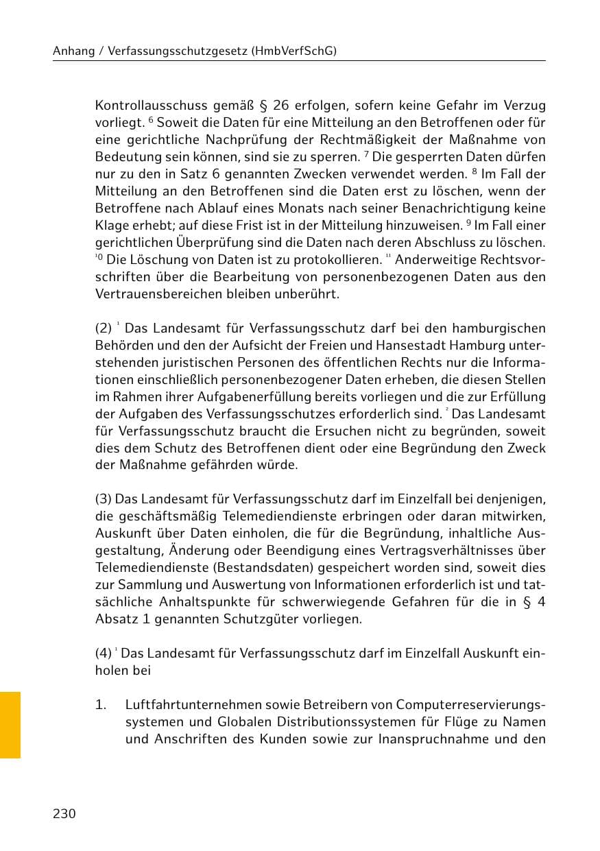 Seite 231 des Verfassungsschutzbericht 2018 Hamburg