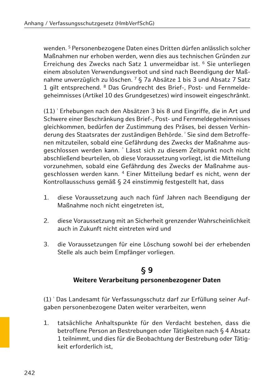 Seite 243 des Verfassungsschutzbericht 2018 Hamburg