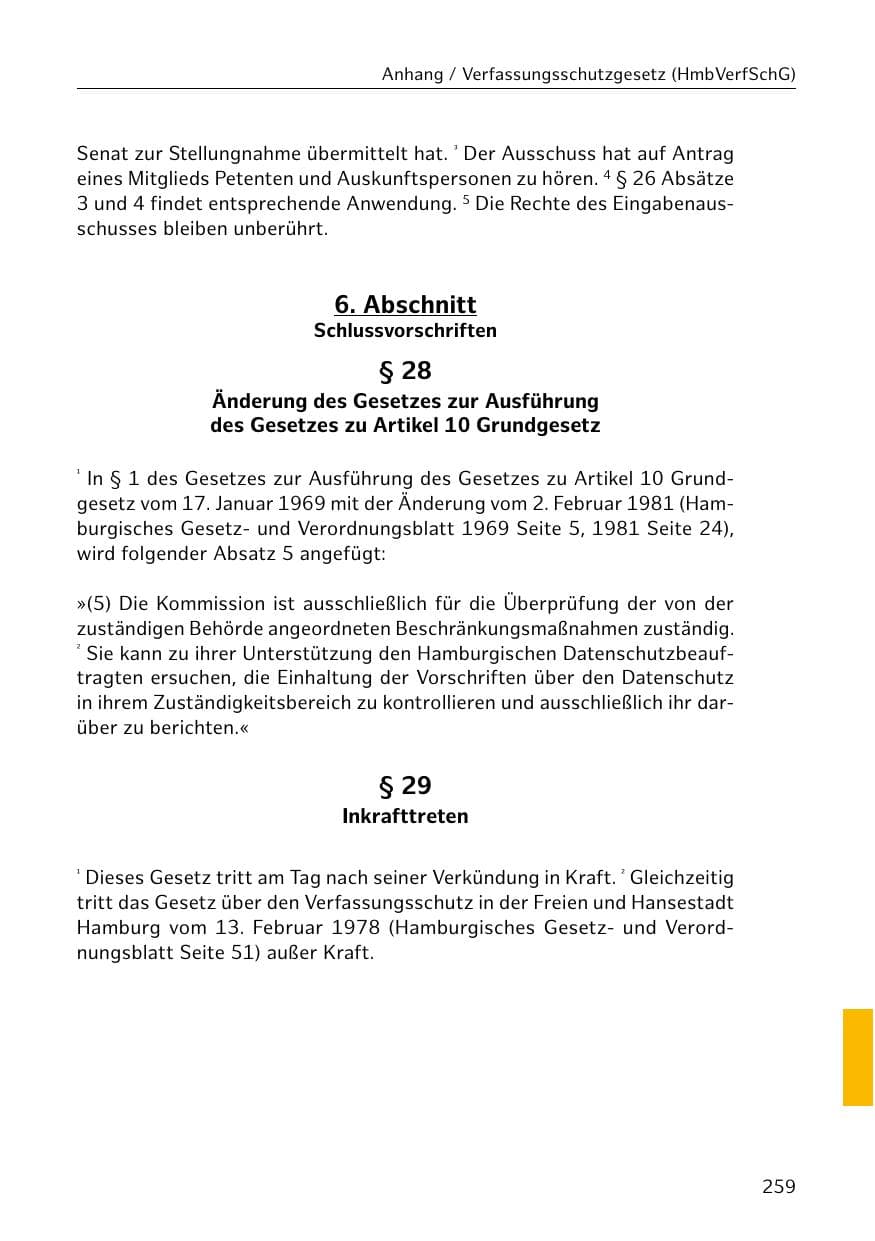 Seite 260 des Verfassungsschutzbericht 2018 Hamburg