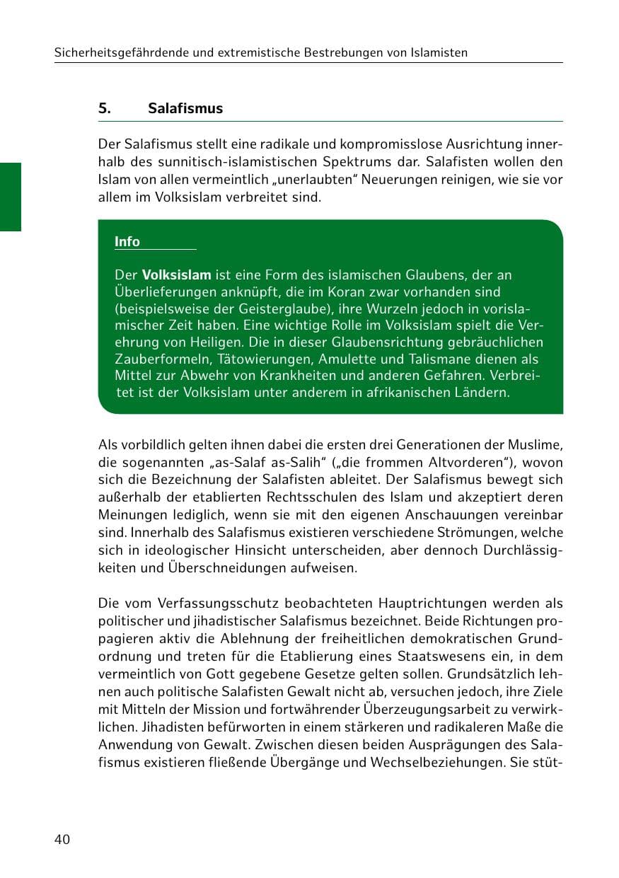 Seite 41 des Verfassungsschutzbericht 2018 Hamburg